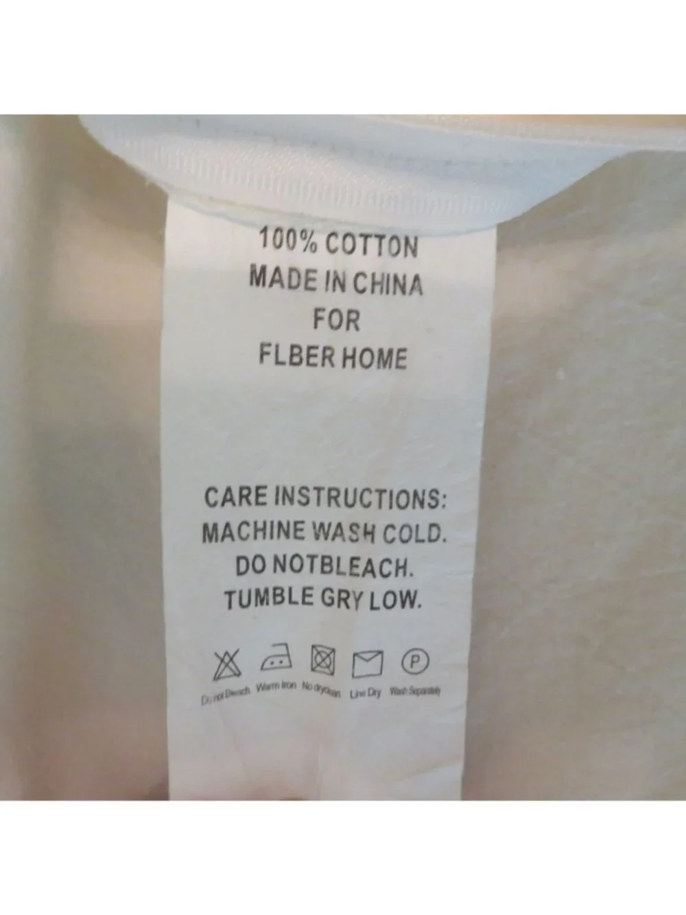 Vintage Full/Queen Cotton Duvet Cover Chenille Fringe Detail Zip 90